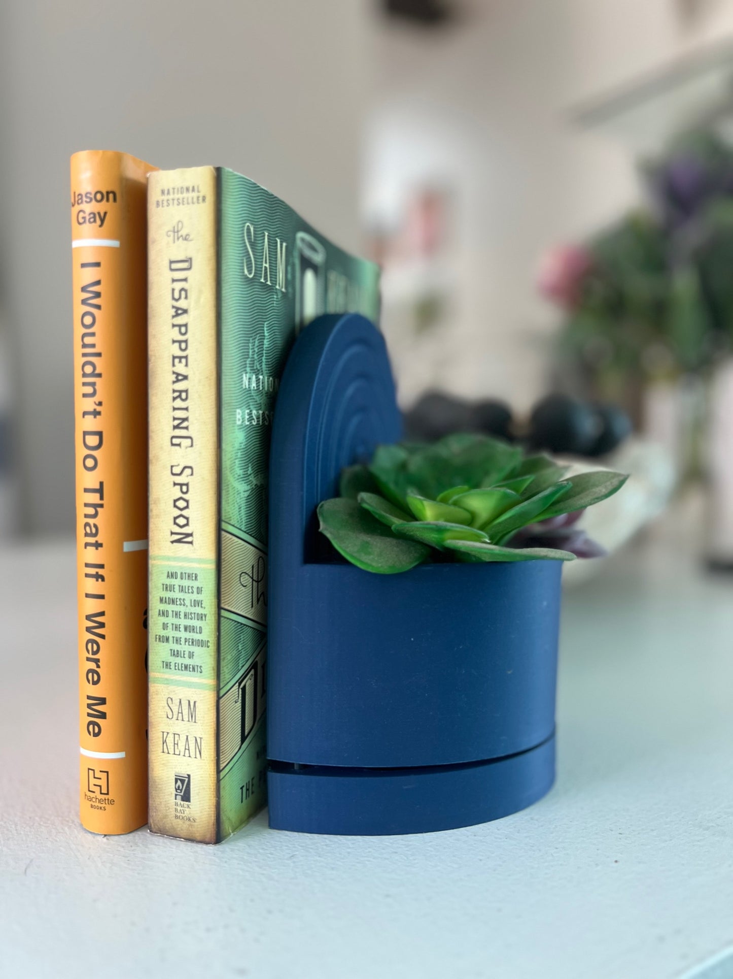 Modern Arching Bookend Planter for Bookshelves - Stylish Succulent Holder & Home Decor