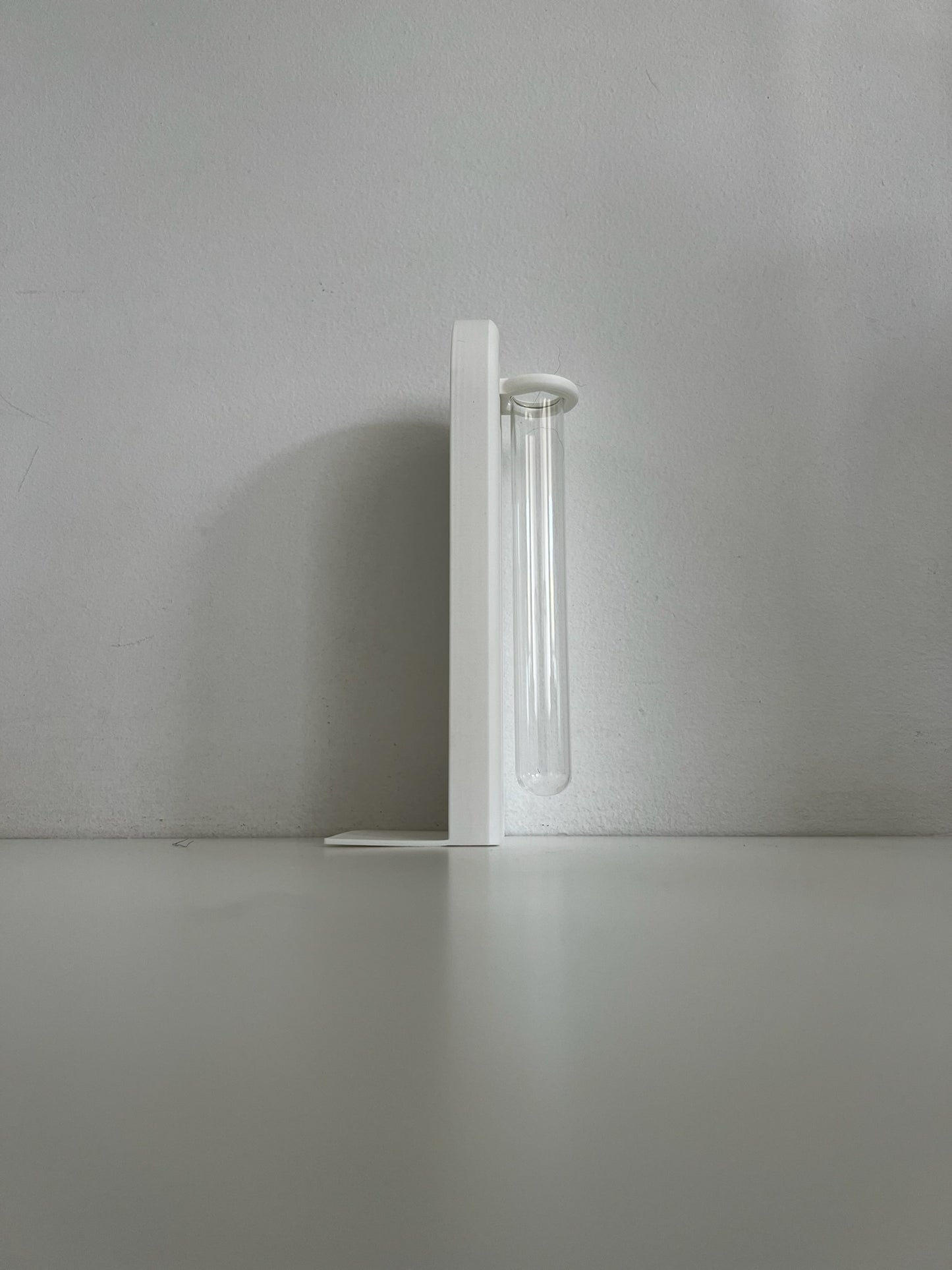 Smart propagation bookend with glass tube, showcasing lush plants, ideal for adding greenery to any space.