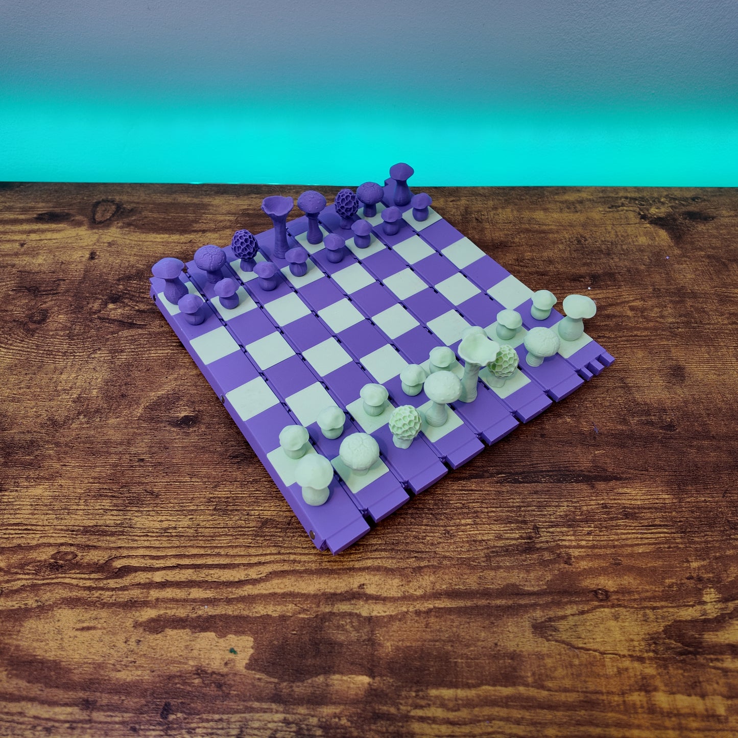 Travel Forest Chess & Checkers Set | Fungi Inspired and Multiple Color Options