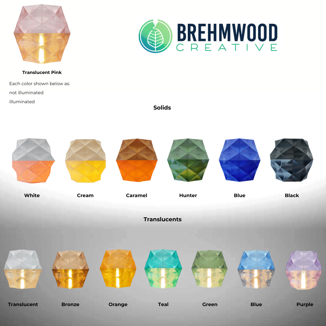 Colorful image showcasing different lampshade models in various colors, highlighting the range of styles available for home decor.