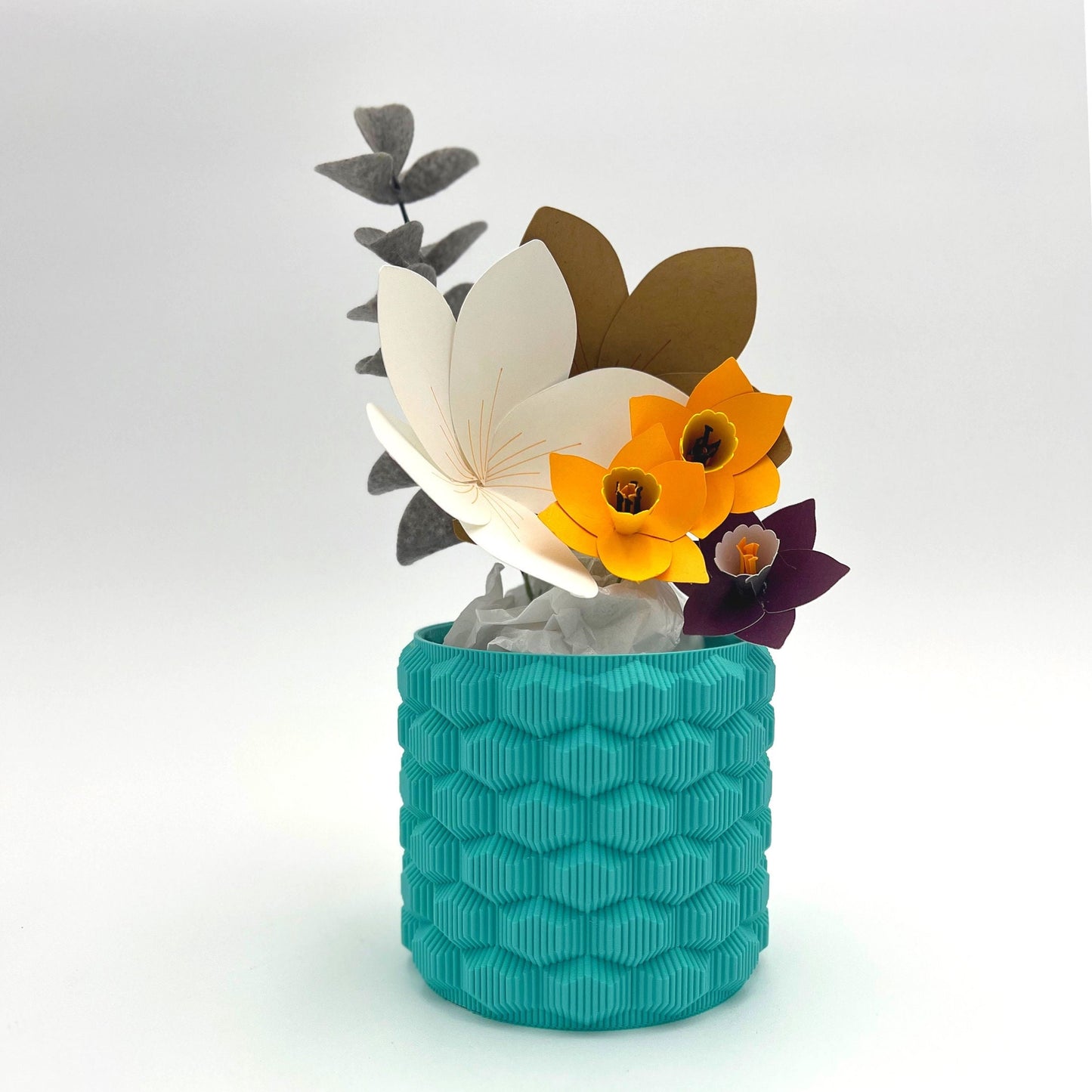 Brehmwood Creative Hexagonal Modern Contemporary Vase by Kowafat.
