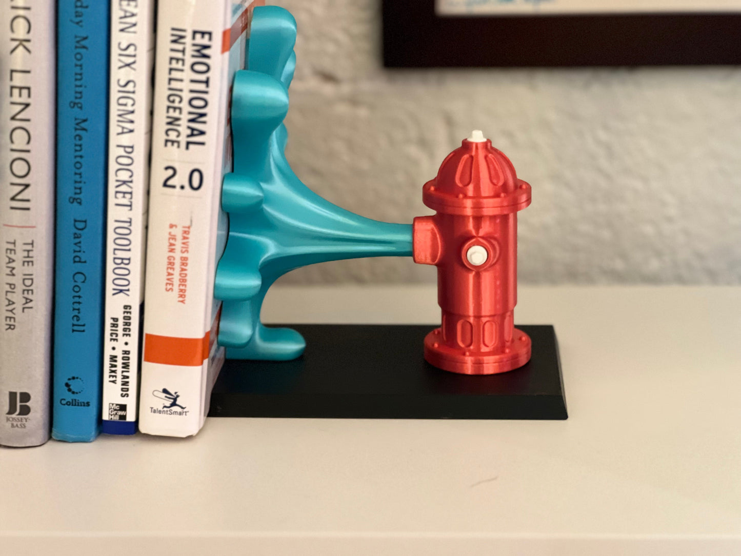 Whimsical Fire Hydrant Book End - Single | Colorful and Homemade