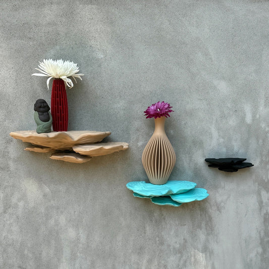 Ostrea Fungus Mushroom Shelf | Floating Shelf | Standard Matte Decor