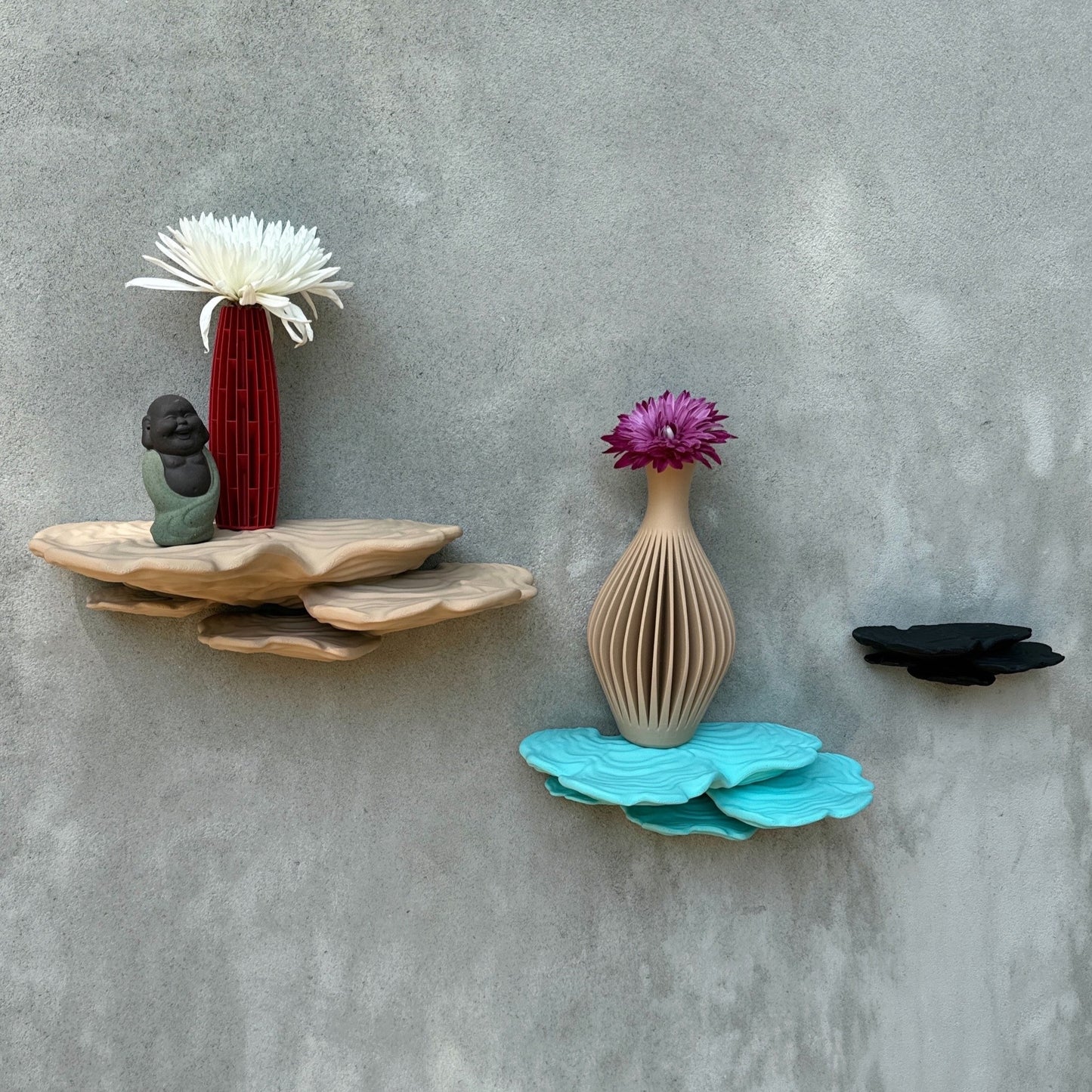 floating shelves with succulents Ostrea Floating Shelf