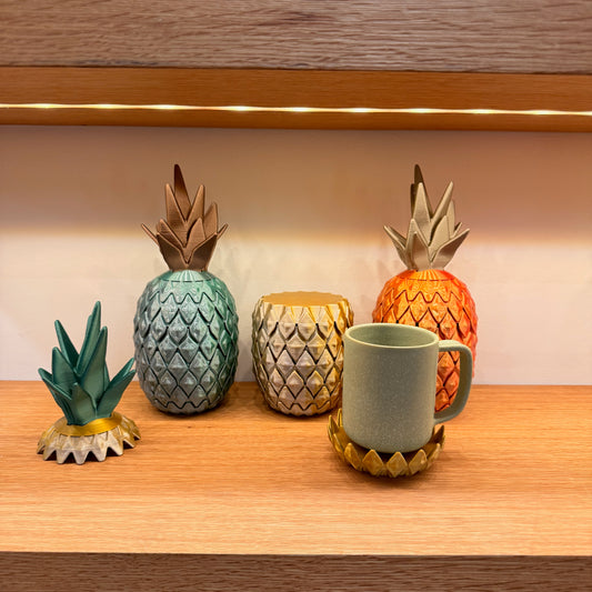 Pineapple Coasters Set – Tropical Drink Coasters