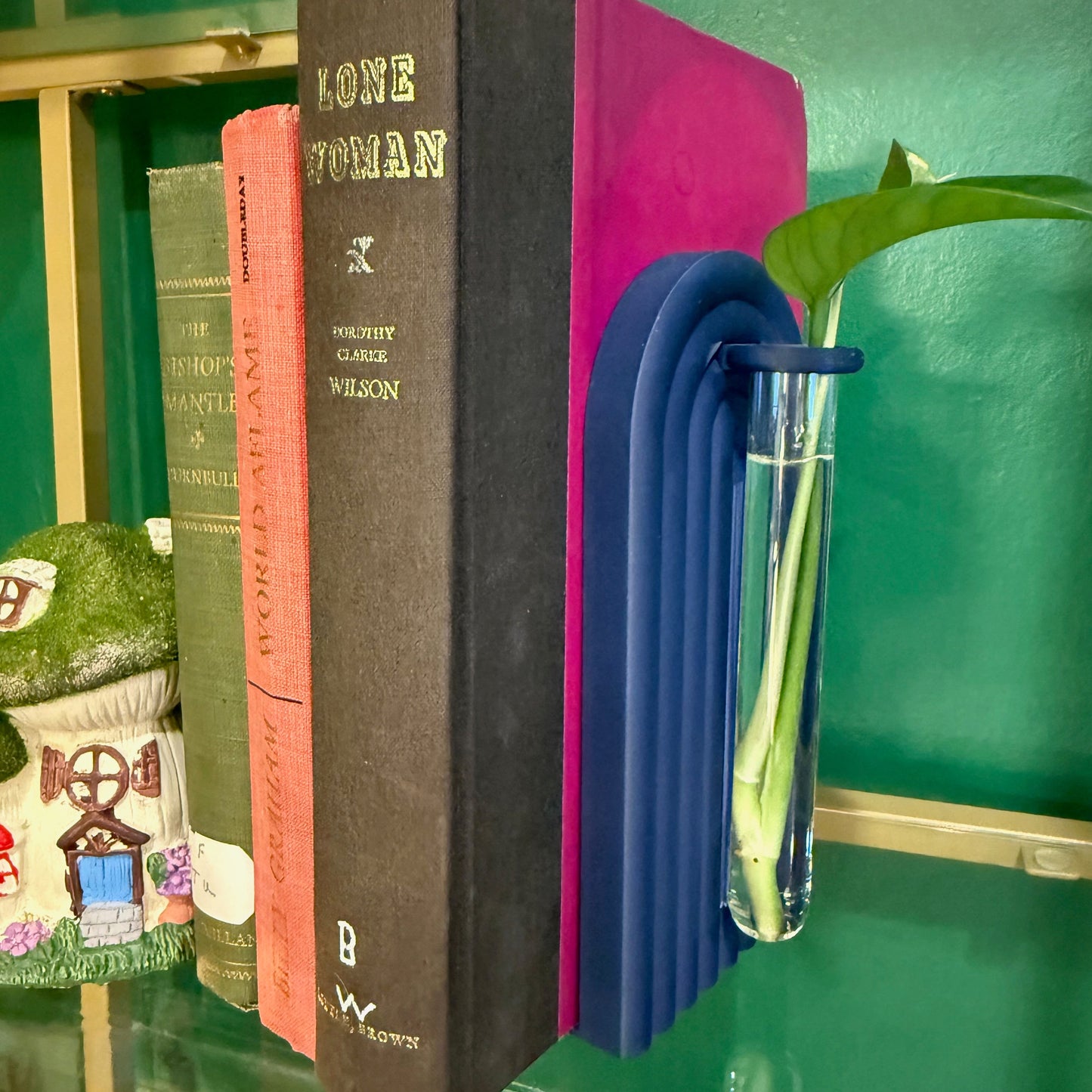 Propagation Bookend Set with Built-In Glass Tubes for Plant Lovers – 20 Colors Available!