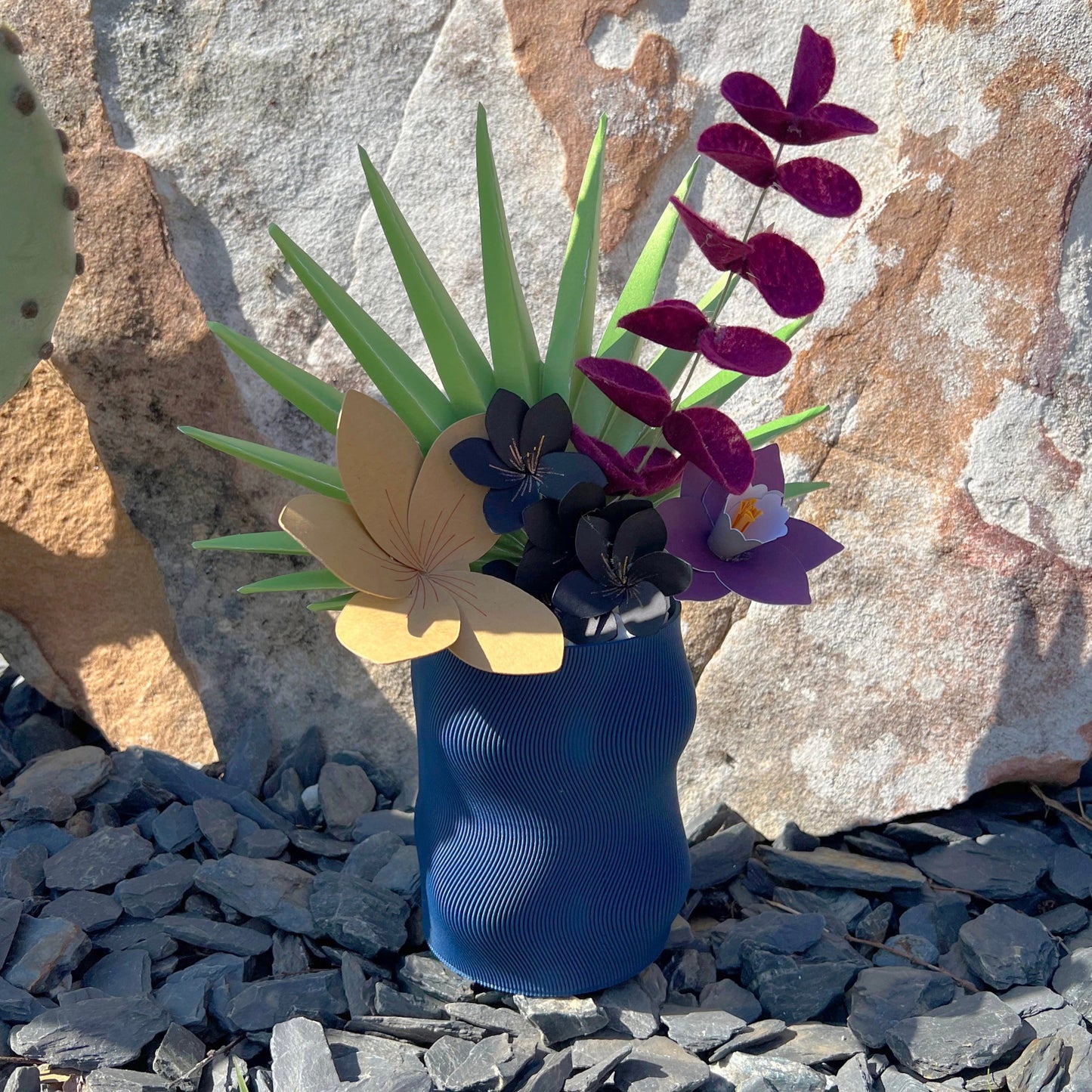 Improved Curvy Planter with Drainage Hole and Under Plate included in Beautiful Matte Modern Color Collection