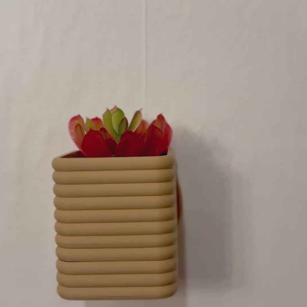 Space-Saving Decorative Planter – This small yet eye-catching square wall planter is designed for modern interiors, enhancing walls with a structured, minimalist look.