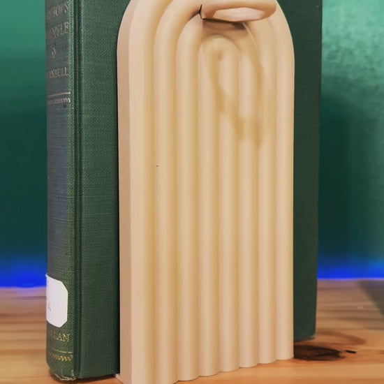 A new plant cutting in the glass tube of a propagation bookend.