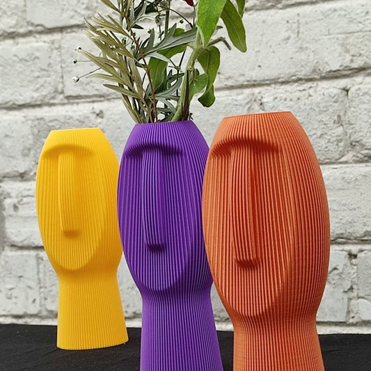 Brehmwood Creative Dude Unspoken Modern Contemporary Vase by Kowafat available in rich matte colors.